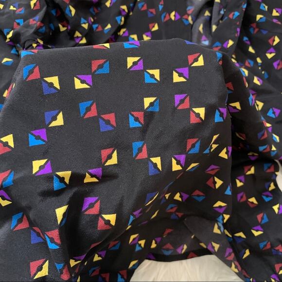 Derek Lam Silk geometric Collar Drape Blouse sz 10 - Picture 6 of 10